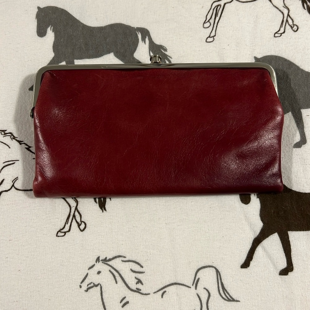 HOBO Lauren Oxblood Leather Wallet